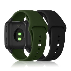 [RicYeel] 20mm �V���R���o���h �y2�Z�b�g�z for Garmin Vivoactive 6/5/3/3 Music/Venu Sq 2/Venu 2 Plus �����x���g �X�|�[�c�o���h �_� Garmin Forerunner 165/165 Music/645 �p (�u���b�N+�O���[��)