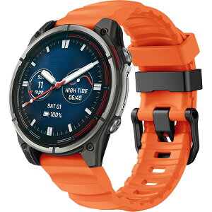 ���v�o���hGarmin Fenix 6/7/8�Ή��AQuickfit �o���h 22mm Garmin Fenix Pro/5/5 Plus�Ή��A�\�t�g�V���R���o���hForerunner 945/935/Approach S60/S62�Ή� �K�[�~�� 22mm �x���g�j�����p (�I�����W)