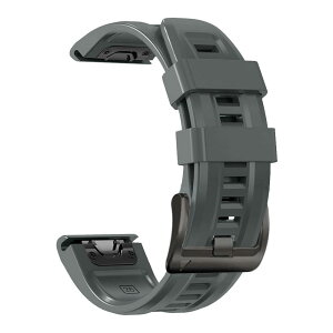[YOCAHU] QuickFit 22 mm �o���h �����p for GARMIN(�K�[�~��) Fenix 7 Pro Solar/Approach S70 47mm/Forerunner 965 �Ή� �X�g���b�v �V���R�� �x���g �_�炩�� �h���� �K�[�~�� �p �����o���h (Charcoal)