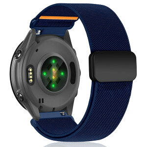 [SinRenn] 20mm �L�k���i�C�����o���h Garmin Vivoactive 6/5/Forerunner 165/165 Music/245/645 Music/570 42mm �Ή� �����x���g �_�� �ʋC �j�����p ���C�o�b�N�� �}�O�l�b�g �e�� ���v�o���h �X�g���b�v Garmin Venu Sq