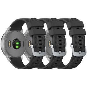 �y3 �p�b�N�z18mm �r���v�o���h �Ή� Garmin Venu 3S/2S,vivomove 4s/3s,Forerunner 265S/265S Music/255S/255S Music �o���h �x���g �_��ȃV���R�� ���߉\ [�K��������140MM-190MM]