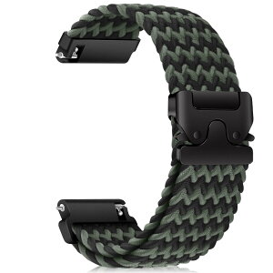 RanBluu 22mm �o���h Garmin Forerunner 570 47mm/Venu 3 45mm/Forerunner 265�Ή� �����o���h 22�~�� �X�}�[�g�E�H�b�` �����x���g ���v�X�g���b�v �L�k�� �X�g���b�v �i�C���� �҂ݍ��� forerunner 255/255 Music �p �X