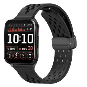 [Lamshaw] for Garmin Venu X1 �X�}�[�g�E�H�b�` �o���h, �X�|�[�c �V���R�� ���� �ʋC�������o���h �������� ���C�x���g���� �������X�g���b�v �Ή� Garmin Venu X1 �X�}�[�g�E�H�b�` (�u���b�N, 24mm)