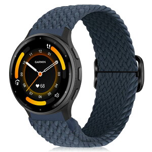 [MokaZii] 22mm �����o���h Garmin Venu 4 45mm/Forerunner 570 47mm/265/255/255 Music �Ή� �ґg�����x���g �T�C�Y���߉\ �i�C������ �e�͐� �_�� �R���p�`�u���o���h Garmin Venu 3 45mm/2/GarminActive �Ή� (�u���[)