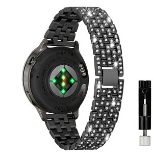 [KeeFos] 18mm �o���h Garmin(�K�[�~��) Venu 4 41mm/3S 41mm/2S/Forerunner 265S/255S/255S Music/Vivoactive 4S 40mm/Vivomove 3S 39mm/Active S/Move 3S �Ή� �����o���h �X�e�����X�| ���� �ւ��x���g �L���L�� ���C���X�g�[���t