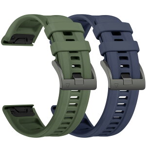 �y2�p�b�N�zQuickFit 22mm �o���h �V���R���x���g�K������K�[�~��Garmin Fenix 7/Fenix 6/ Approach S62 /S70 /epix Pro 47mm�CInstinct 2 Solar/Forerunner 955 �Ή� �ʋC�� �ϋv���̂��� �y�����H��t���z