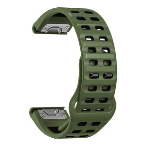 [MOQIAN] QuickFit 22 mm �o���h �����p for GARMIN(�K�[�~��) Fenix 8 AMOLED-47mm Fenix 7 Pro Solar/Approach S70 Fenix 6 pro Fenix 5 �Ή� �X�g���b�v �V���R�� �x���g �_�炩�� �h���� �K�[�~�� �p A01 (Army green black) [��