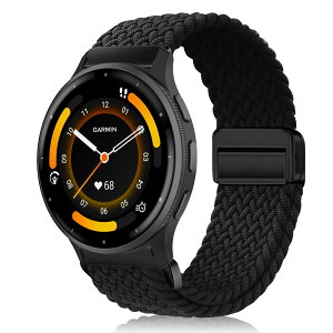 [MokaZii] 22mm �o���h Garmin Venu 4 45mm /Venu 3/Forerunner 570 47mm/Venu 2/vivoactive 4/Active ���C�t���i�C������ �ґg�����x���g �҂ݍ��� �����\ �L�k�� ������ �X�|�[�c�o���h �ϋv�� �j���ʗp �e�͐� �_