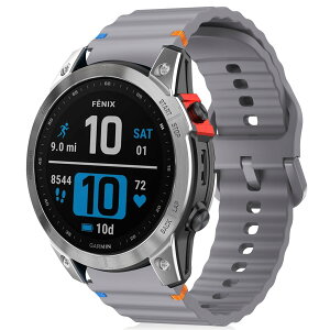 [RosMank] 20mm �V���R�� �o���hGarmin Forerunner 570 42mm/Forerunner 165/Vivoactive 6/Vivoactive 5�Ή��A Garmin Venu Sq 2/Approach S50/S44�p�\�t�g�E�F�[�u�����p�X�g���b�v �O���[