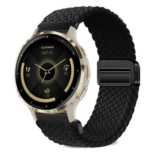 [VanHooc] 18mm �o���h Garmin Venu 4 41mm/Venu 3S/Forerunner 265S/255S/Vivoactive 4S/Vivomove 3S�Ή� �i�C���� �u���C�f�b�h �ґg �L�k�� �}�O�l�b�g �o�b�N�� �ʋC�� ��� ���C�o�b�N�� ���i�K���� �\�t�g �X�|�[