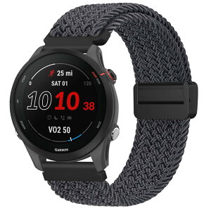 [YGTBSR]�҂ݍ��ݐL�k���o���h Garmin Forerunner 570 42mm/Vivoactive 6 / 5�Ή� ���C�o�b�N�� �L�k���i�C���� ���i�K�ɒ����ȃX�e�����X�X�`�[���o�b�N���t���j�����p �R���p�`�u��Forerunner 165 / 165 Music/