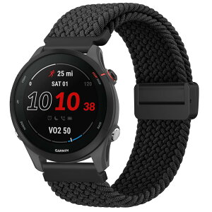 [YGTBSR]�҂ݍ��ݐL�k���o���h Garmin Forerunner 570 42mm/Vivoactive 6 / 5�Ή� ���C�o�b�N�� �L�k���i�C���� ���i�K�ɒ����ȃX�e�����X�X�`�[���o�b�N���t���j�����p �R���p�`�u��Forerunner 165 / 165 Music/