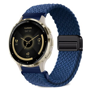 [VanHooc] 18mm �o���h Garmin Venu 4 41mm/Venu 3S/Forerunner 265S/255S/Vivoactive 4S/Vivomove 3S�Ή� �i�C���� �u���C�f�b�h �ґg �L�k�� �}�O�l�b�g �o�b�N�� �ʋC�� ��� ���C�o�b�N�� ���i�K���� �\�t�g �X�|�[