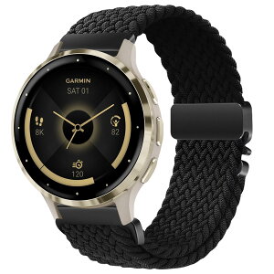 [AiMaoo] ���v�o���h Garmin Venu 4 41mm/Venu 3S 2S/Forerunner 265S/255S/255S Music/Vivoactive 4S �Ή� �ւ��x���g 18mm �L�k�� �i�C�����p���V���[�g�o�b�N���҂݃o���h �j�����p Huawei Watch 5 42mm/GT 5 4 (41mm)/GT 5 Pro 42