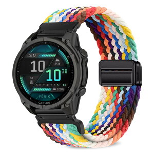 [VanHooc] Quickfit 20mm �o���h Garmin Fenix 8 43mm/Fenix 7S Pro/Fenix 7S �i�C���� �N�C�b�N�t�B�b�g �u���C�f�b�h �ґg �L�k�� �}�O�l�b�g �o�b�N�� �ʋC�� ��� ���C�o�b�N�� ���i�K���� �ϊ��ϐ��� �\�t