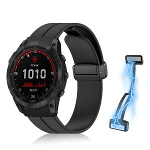 [RicYeel] 26mm QuickFit ���C�t�� �o���h Garmin Fenix 8 51mm/Fenix 7X/Fenix 6X/Fenix 5X/Fenix 3/3 HR �Ή� �V���R�� �N�C�b�N�t�B�b�g �}�O�l�b�g�t�� �����p�o���h �_�炩�� �X�|�[�c �ւ��o���h Garmin Epix 2 Pro 51