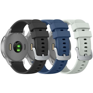 �y3 �p�b�N�z18mm �r���v�o���h �Ή� Garmin Venu 3S/2S,vivomove 4s/3s,Forerunner 265S/265S Music/255S/255S Music �o���h �x���g �_��ȃV���R�� ���߉\ [�K��������140MM-190MM]