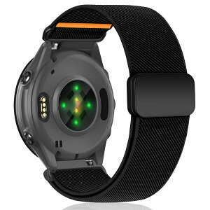 [SinRenn] 20mm �L�k���i�C�����o���h Garmin Vivoactive 6/5/Forerunner 165/165 Music/245/645 Music/570 42mm �Ή� �����x���g �_�� �ʋC �j�����p ���C�o�b�N�� �}�O�l�b�g �e�� ���v�o���h �X�g���b�v Garmin Venu Sq