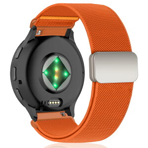 [SinRenn] 20mm �L�k���i�C�����o���h Garmin Vivoactive 6/5/Forerunner 165/165 Music/245/645 Music/570 42mm �Ή� �����x���g �_�� �ʋC �j�����p ���C�o�b�N�� �}�O�l�b�g �e�� ���v�o���h �X�g���b�v Garmin Venu Sq