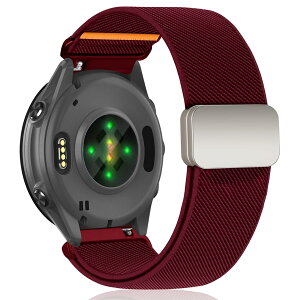 [SinRenn] 20mm �L�k���i�C�����o���h Garmin Vivoactive 6/5/Forerunner 165/165 Music/245/645 Music/570 42mm �Ή� �����x���g �_�� �ʋC �j�����p ���C�o�b�N�� �}�O�l�b�g �e�� ���v�o���h �X�g���b�v Garmin Venu Sq