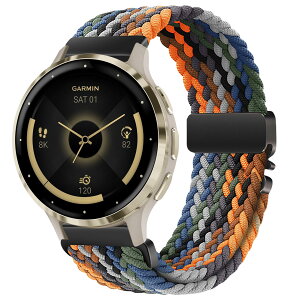 [AiMaoo] ���v�o���h Garmin Venu 4 41mm/Venu 3S 2S/Forerunner 265S/255S/255S Music/Vivoactive 4S �Ή� �ւ��x���g 18mm �L�k�� �i�C�����p���V���[�g�o�b�N���҂݃o���h �j�����p Huawei Watch 5 42mm/GT 5 4 (41mm)/GT 5 Pro 42