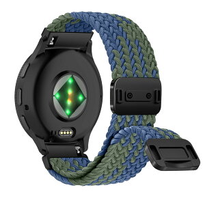 [RosMank] 22mm �҂ݍ��݃E�H�b�`�o���h Garmin Venu 4 45mm/Venu 3 45mm/Venu 2/Vivoactive 4/Active�Ή��A�i�C�����҂ݍ��݌����p�X�g���b�v Garmin Forerunner 570 47mm/Forerunner 265/Forerunner 255�p (�u���[�O���[��)