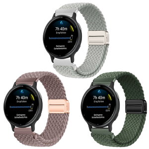 [SUGARJAR] �y3�{�Z�b�g�z �҂ݍ��݃X�g���b�v Garmin Vivoactive 5/3/Luxe 42mm/HR�AVenu/Venu 2Plus,Venu SQ/SQ2/SQ2 Music,ForeAthlete 55/245/645�A20mm �i�C�����X�g���b�v�Ή� �L�k���̂���}�O�l�b�g���o�b�N���A�ʋC