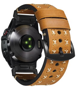 �R���p�`�u���K�[�~�� ���v�o���h 22mm 26mm �R���p�`�u��GARMIN �{�v���v�x���g��?Fenix/��?Forerunner��?Enduro��?Descent ���̑傫�Ȓj���p �`�����L�[�ȃ��U�[�X�g���b�v(���C�g�u���E��,22mm)