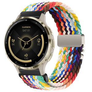 [AiMaoo] ���v�o���h Garmin Venu 4 41mm/Venu 3S 2S/Forerunner 265S/255S/255S Music/Vivoactive 4S �Ή� �ւ��x���g 18mm �L�k�� �i�C�����p���V���[�g�o�b�N���҂݃o���h �j�����p Huawei Watch 5 42mm/GT 5 4 (41mm)/GT 5 Pro 42