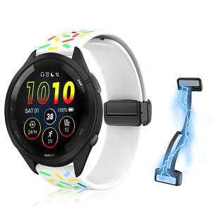 [RicYeel] 22mm ���C�t�� �V���R���o���h Garmin Venu 4 3 2 45mm/Vivoactive 4 �Ή� �����x���g �}�O�l�b�g�t�� �����ȒP �_�炩�� �X�g���b�v �ւ��x���g Garmin Forerunner 265/255/255 Music/570 47mm �p �����x���g