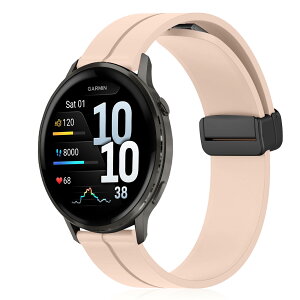 [RicYeel] 22mm ���C�t�� �V���R���o���h Garmin Venu 4 3 2 45mm/Vivoactive 4 �Ή� �����x���g �}�O�l�b�g�t�� �����ȒP �_�炩�� �X�g���b�v �ւ��x���g Garmin Forerunner 265/255/255 Music/570 47mm �p �����x���g