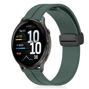 [RicYeel] 22mm ���C�t�� �V���R���o���h Garmin Venu 4 3 2 45mm/Vivoactive 4 �Ή� �����x���g �}�O�l�b�g�t�� �����ȒP �_�炩�� �X�g���b�v �ւ��x���g Garmin Forerunner 265/255/255 Music/570 47mm �p �����x���g