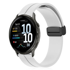 [RicYeel] 22mm ���C�t�� �V���R���o���h Garmin Venu 4 3 2 45mm/Vivoactive 4 �Ή� �����x���g �}�O�l�b�g�t�� �����ȒP �_�炩�� �X�g���b�v �ւ��x���g Garmin Forerunner 265/255/255 Music/570 47mm �p �����x���g