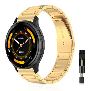 [PinnWaa] 22mm ���v�o���h Garmin Venu 4 45mm/Venu 3 45mm/2/Forerunner 570 47mm/265/255/Vivoactive 4/Active�Ή� �����x���g ���� �X�e�����X ���퐶���Ǝd���ɍœK �r�W�l�X�X�^�C�� �����o���h �A�N�Z�T�� ������