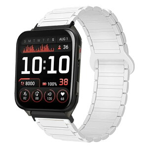 [Lamshaw] for Garmin Venu X1 �X�}�[�g�E�H�b�` �o���h, �X�|�[�c �V���R�� ���� �����o���h �������߃x���g ���C�x���g���� �X�g���b�v �Ή� Garmin Venu X1 �X�}�[�g�E�H�b�` (�z���C�g, 24mm)