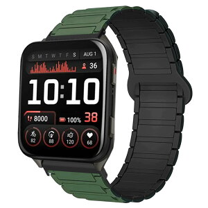 [Lamshaw] for Garmin Venu X1 �X�}�[�g�E�H�b�` �o���h, �X�|�[�c �V���R�� ���� �����o���h �������߃x���g ���C�x���g���� �X�g���b�v �Ή� Garmin Venu X1 �X�}�[�g�E�H�b�` (�O���[��, 24mm)