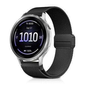 [MosFoil] Garmin Venu 4 41mm/Venu 3S/Xiaomi Watch S4 41mm �����o���h �~���l�[�[ �����x���g �X�e�����X�� 18mm �o���h ���C�o�b�N���t�� �}�O�l�b�g�� Huawei Watch GT 6 41MM/GT 5 Pro 42mm �p �����x���g�i�u���b�N