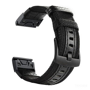 �i�C��������QuickFit�x���g�ɓK������Garmin Fenix 8 47mm / Approach S70 47mm/S62, ��҂ރL�����o�X �N�C�b�N�����[�X�u�����t�� �p�̃K�[�~�� Fenix 7/ 6 / Forerunner 955/ Instinct 2/ MARQ(�u���b�N)