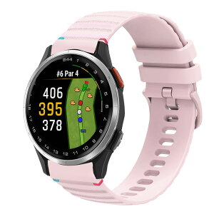 Garmin Approach S50/S44/S42/S40�p �V���R�������X�g���b�v �_�炩�����K �y�� �h�� �����X�|�[�c�ɍœK 20mm�� �ȒP���t�� �X�}�[�g�E�H�b�`�o���h (�s���N)