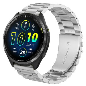 Lamsaw for GARMIN Forerunner 965 �X�}�[�g�E�H�b�` �o���h, �X�e�����X�� ���^�� �x���g �����o���h �Ή� GARMIN(�K�[�~��) Forerunner 965 / Forerunner 265 46 MM �X�}�[�g�E�H�b�` �����������t�� (�V���o�[)