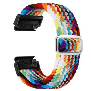 QuickFit �D���v�o���h Garmin(�K�[�~��) Fenix 7 / Fenix 6 / Fenix 5 / EPIX 2 �ƌ݊�������A�\�t�g���[�v�e���ґg���X�g�o���h�X�g���b�v�Aepix Pro 47mm/Forerunner 955 �p