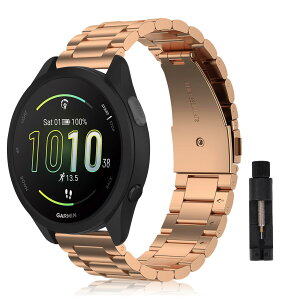 [SeGinn] Garmin Forerunner 570 42mm/Forerunner 165/Approach S50 /S44 �Ή� �����o���h �X�e�����X�� 20mm �����x���g �����H��t�� �X�g���b�v �r�W�l�X�� �K�[�~�� �t�H�A�����i�[ 570 42mm �ւ��x���g �R���p�`