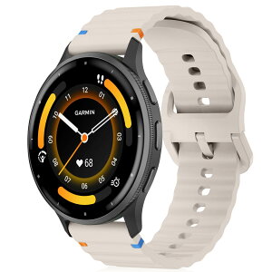 [RosMank] 22mm �V���R�� �o���hGarmin Venu 4 45mm/Venu 3 45mm/Venu 2/Vivoactive 4/Active�Ή��A Garmin Forerunner 570 47mm/Forerunner 265/255�p�\�t�g�E�F�[�u�����p�X�g���b�v ��