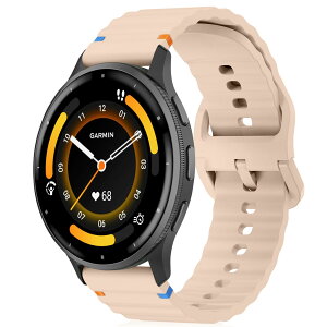[RosMank] 22mm �V���R�� �o���hGarmin Venu 4 45mm/Venu 3 45mm/Venu 2/Vivoactive 4/Active�Ή��A Garmin Forerunner 570 47mm/Forerunner 265/255�p�\�t�g�E�F�[�u�����p�X�g���b�v �s���N