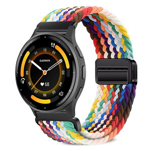 [VanHooc] 22mm �o���h Garmin Venu 4/3 45mm/Forerunner 570 47mm/Forerunner 265/255/vivoactive 4�Ή� �i�C���� �u���C�f�b�h �ґg �L�k�� �}�O�l�b�g �o�b�N�� �ʋC�� ��� ���C�o�b�N�� ���i�K���� �\�t�g �X�|�[