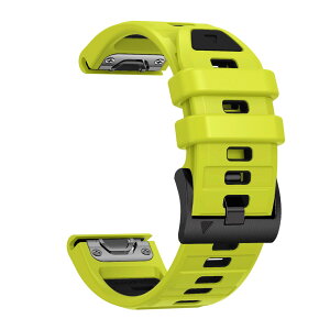 [SQHYWJ] 22mm 26mm ��F�V���R���E�H�b�`�o���h �ւ��x���g �͂ɓK�� GARMIN(�K�[�~��) Fenix 8 / Fenix 7X / Fenix 6X / Fenix 5X /Fenix 7/6/5 �p ���� �x���g �N�C�b�N�����[�X�u�����t��(�O���[��+�u���b�N 26