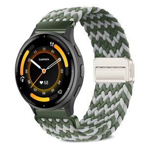 [VanHooc] 22mm �o���h Garmin Venu 4/3 45mm/Forerunner 570 47mm/Forerunner 265/255/vivoactive 4�Ή� �i�C���� �u���C�f�b�h �ґg �L�k�� �}�O�l�b�g �o�b�N�� �ʋC�� ��� ���C�o�b�N�� ���i�K���� �\�t�g �X�|�[