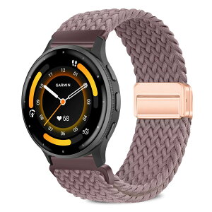 [VanHooc] 22mm �o���h Garmin Venu 4/3 45mm/Forerunner 570 47mm/Forerunner 265/255/vivoactive 4�Ή� �i�C���� �u���C�f�b�h �ґg �L�k�� �}�O�l�b�g �o�b�N�� �ʋC�� ��� ���C�o�b�N�� ���i�K���� �\�t�g �X�|�[