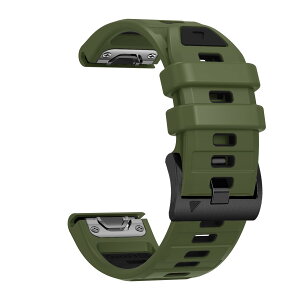[MOQIAN] QuickFit 22 mm �o���h �����p for GARMIN(�K�[�~��) Fenix 8 AMOLED-47mm Fenix 7 Pro Solar/Approach S70 Fenix 6 pro Fenix 5 �Ή� �X�g���b�v �V���R�� �x���g �_�炩�� �h���� �K�[�~�� �p �����o���h (Army green b