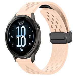 [SumNeol] �o���h Garmin(�K�[�~��) Venu 4 41mm/Venu 3S 41mm/2S/Forerunner 265S/255S/255S Music/Vivoactive 4S 40mm/Vivomove 3S 39mm/Active S/Move 3S �Ή� �����o���h �V���R���f�� ���C�o�b�N�� �}�O�l�b�g���o�b�N�� �ւ��x